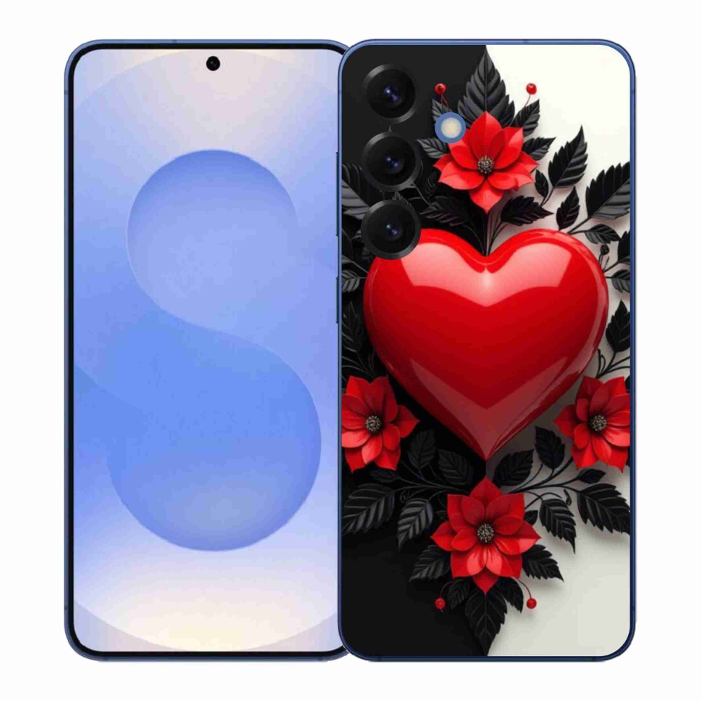 Gélový kryt mmCase na Samsung Galaxy S26+ - červené srdce