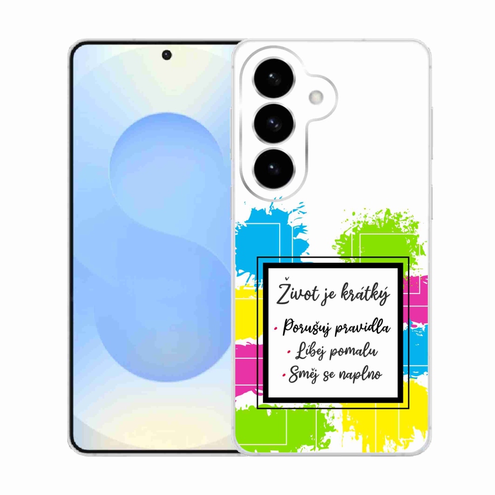 Gélový kryt mmCase na Samsung Galaxy S26 - citát 5 biele pozadie