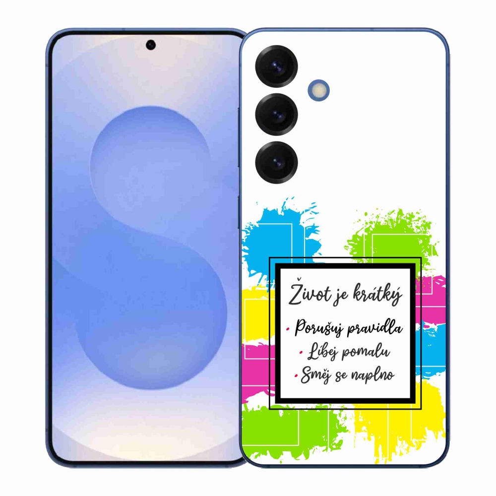 Gélový kryt mmCase na Samsung Galaxy S26+ - citát 5 biele pozadie