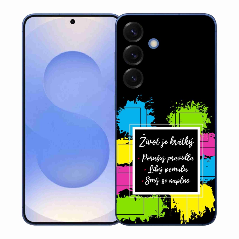 Gélový kryt mmCase na Samsung Galaxy S26+ - citát 5 čierne pozadie