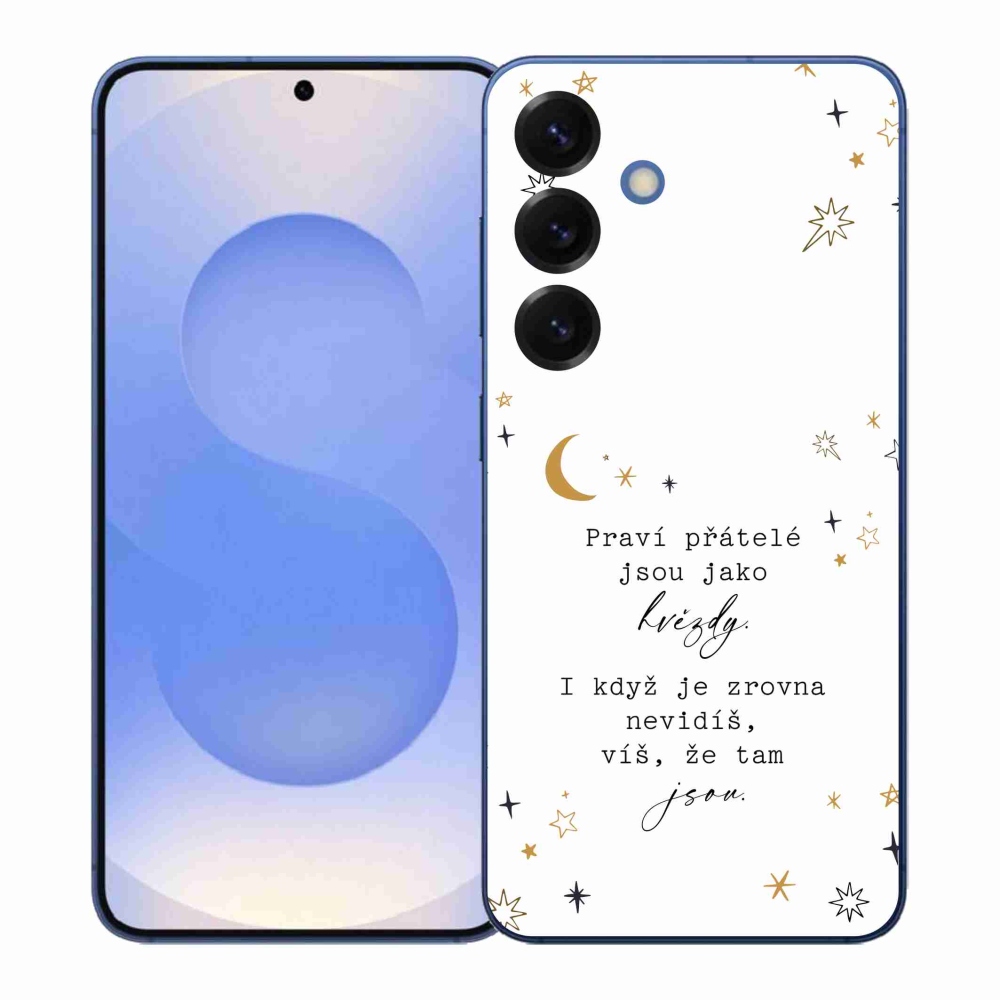 Gélový kryt mmCase na Samsung Galaxy S26+ - citát 6 biele pozadie