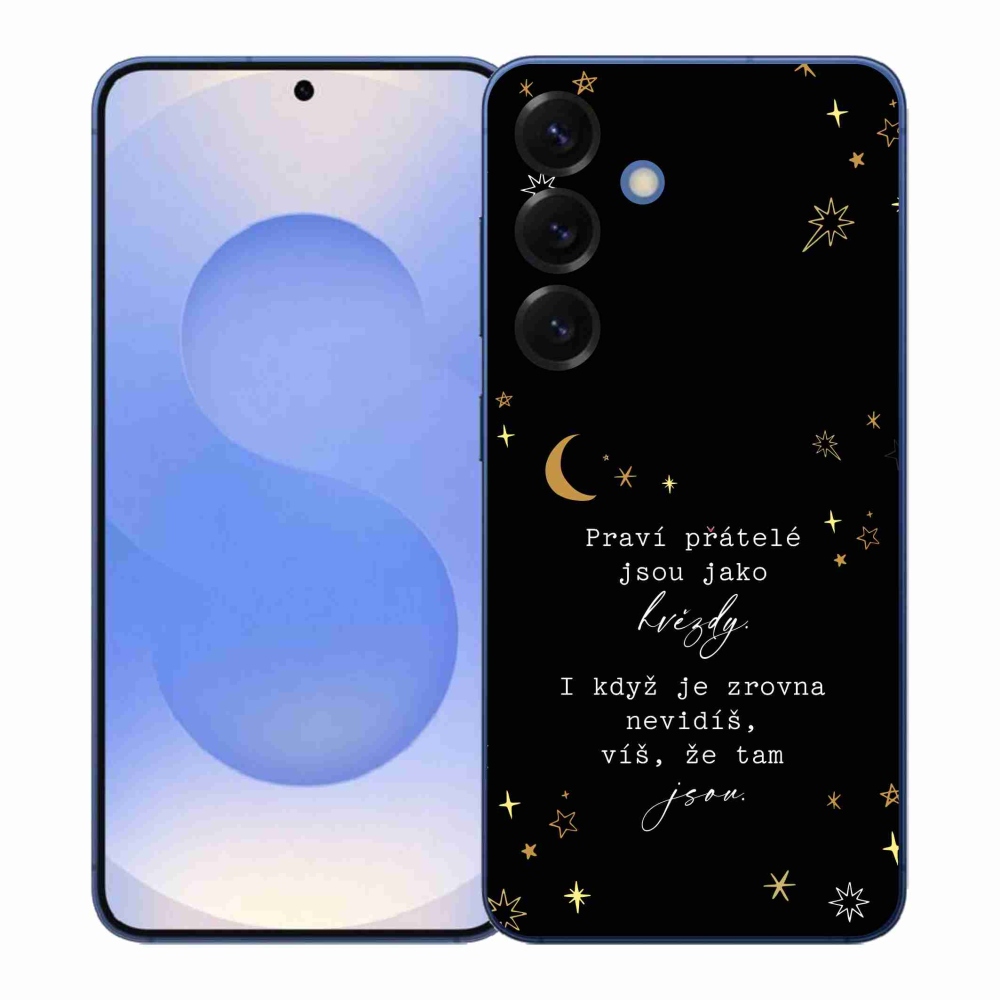 Gélový kryt mmCase na Samsung Galaxy S26+ - citát 6 čierne pozadie