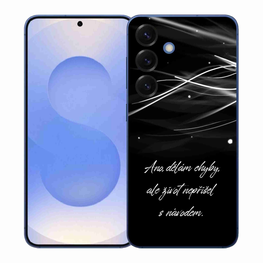 Gélový kryt mmCase na Samsung Galaxy S26+ - citát čierne pozadie