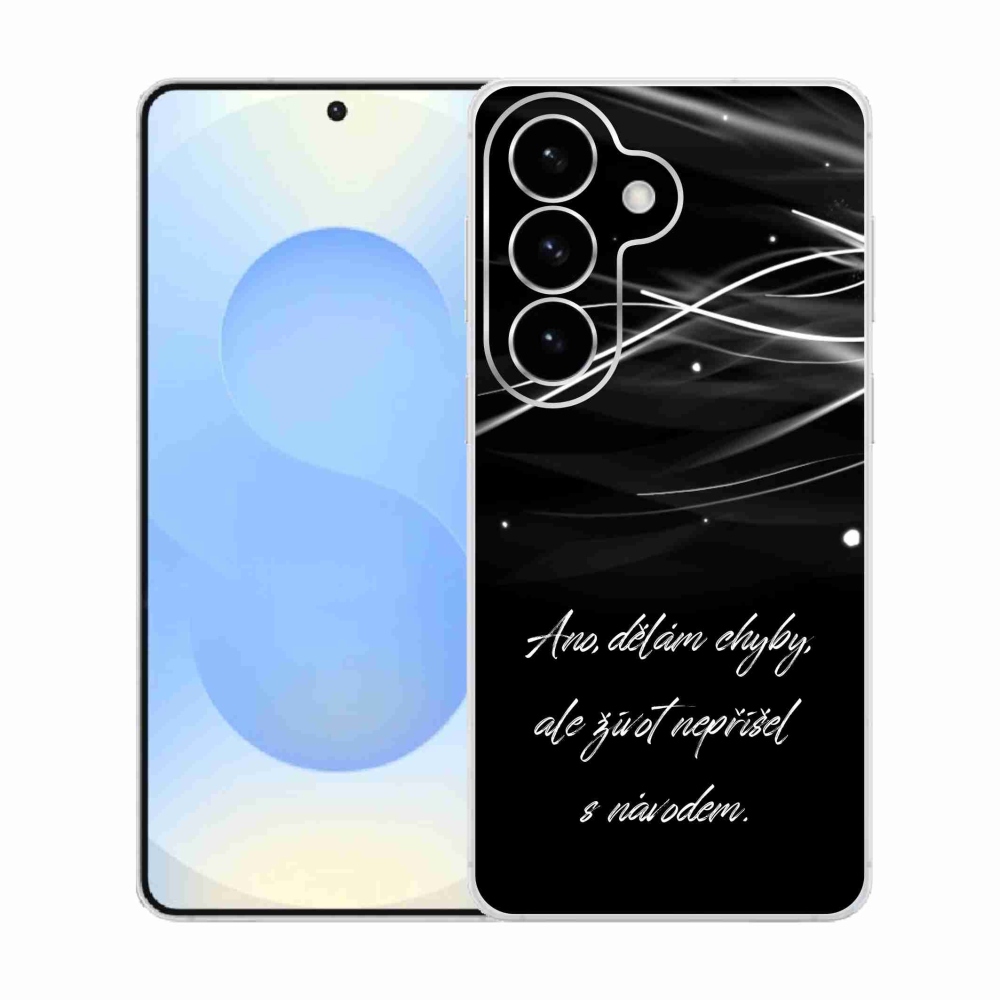 Gélový kryt mmCase na Samsung Galaxy S26 - citát čierne pozadie