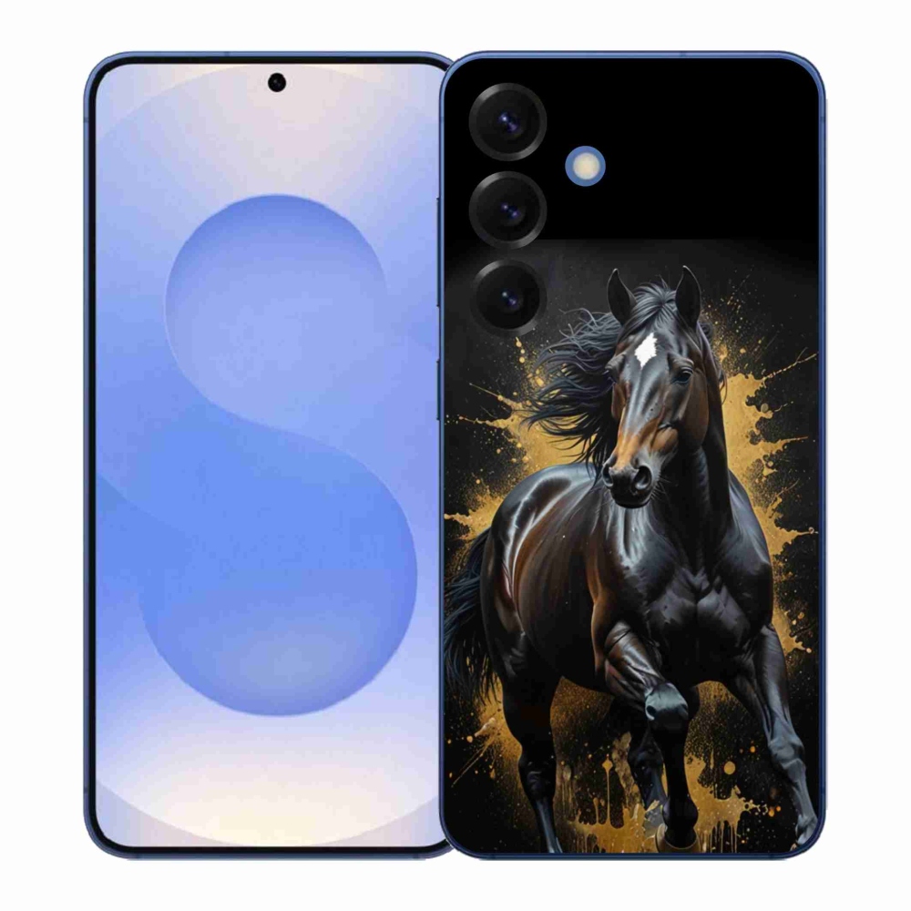 Gélový kryt mmCase na Samsung Galaxy S26+ - elegantný čierny žrebec