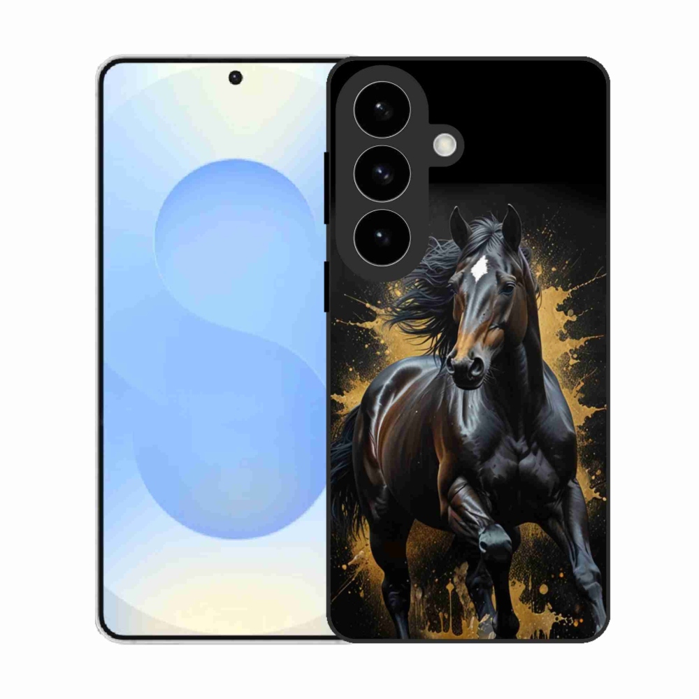 Gélový kryt mmCase na Samsung Galaxy S26 - elegantný čierny žrebec