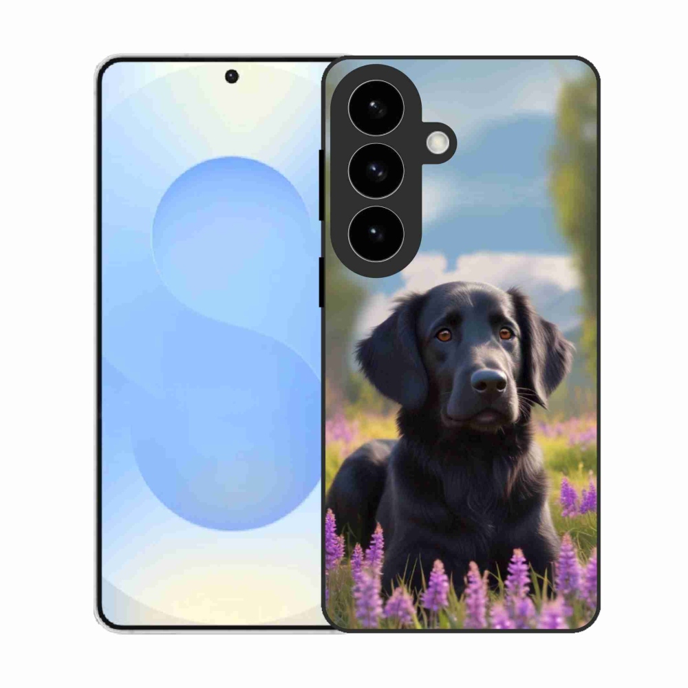 Gélový kryt mmCase na Samsung Galaxy S26 - elegantný čierny retriever