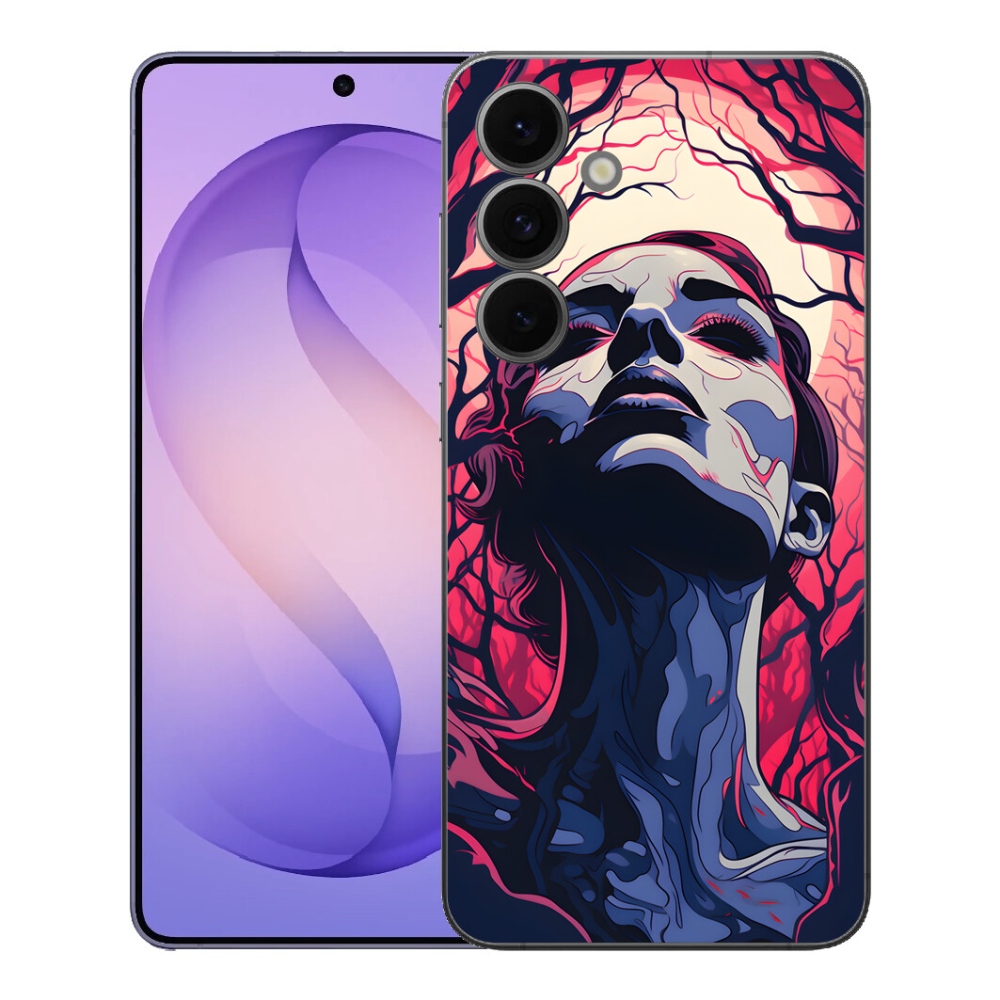 Gélový kryt mmCase na Samsung Galaxy S26 FE - abstraktná tvár