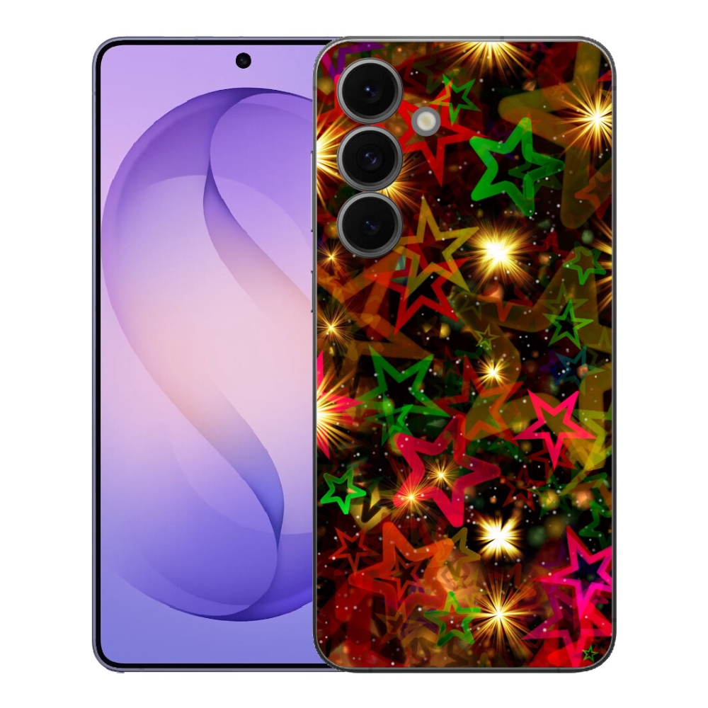 Gélový kryt mmCase na Samsung Galaxy S26 FE - farebné hviezdičky