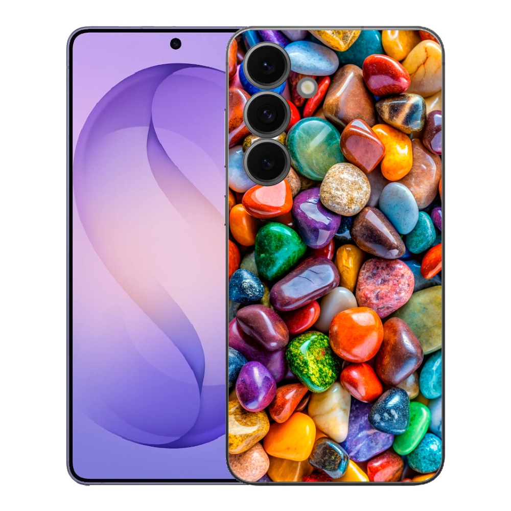 Gélový kryt mmCase na Samsung Galaxy S26 FE - farebné kamienky