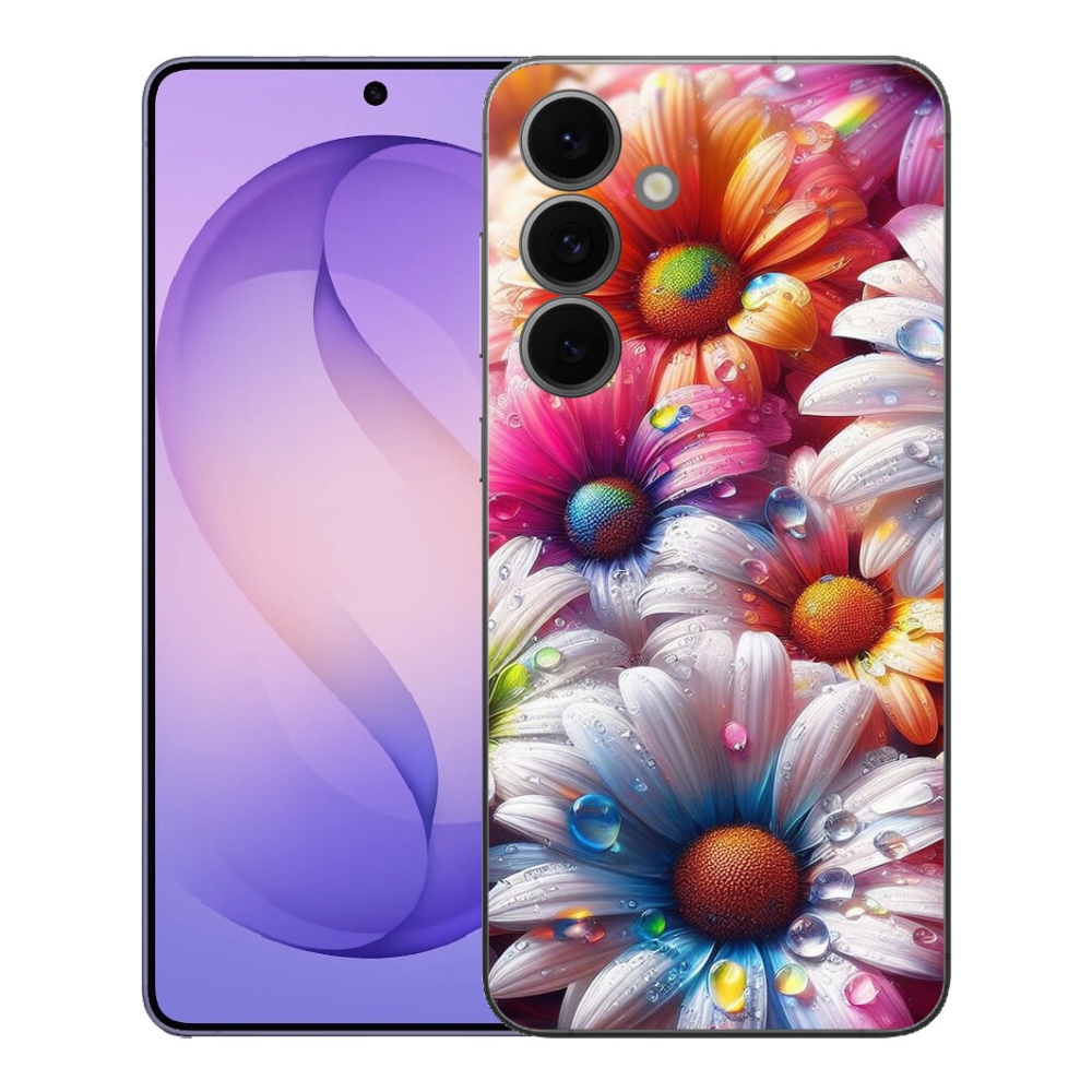 Gélový kryt mmCase na Samsung Galaxy S26 FE - farebné margaréty