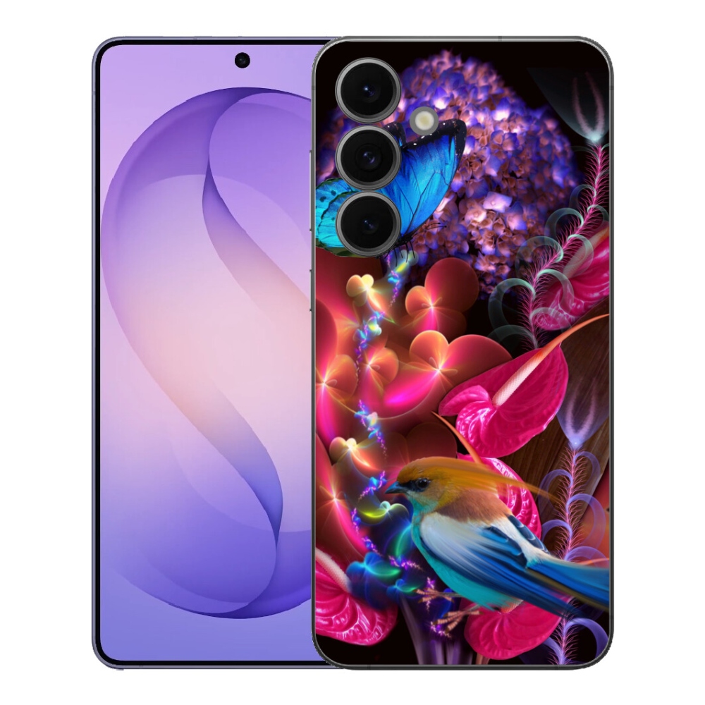 Gélový kryt mmCase na Samsung Galaxy S26 FE - farebné kvety
