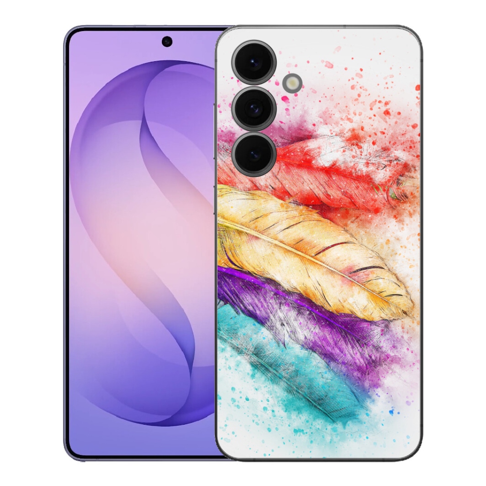 Gélový kryt mmCase na Samsung Galaxy S26 FE - farebné perie