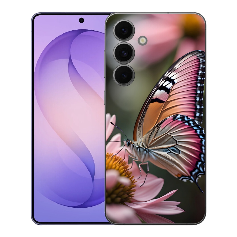 Gélový kryt mmCase na Samsung Galaxy S26 FE - farebný motýľ