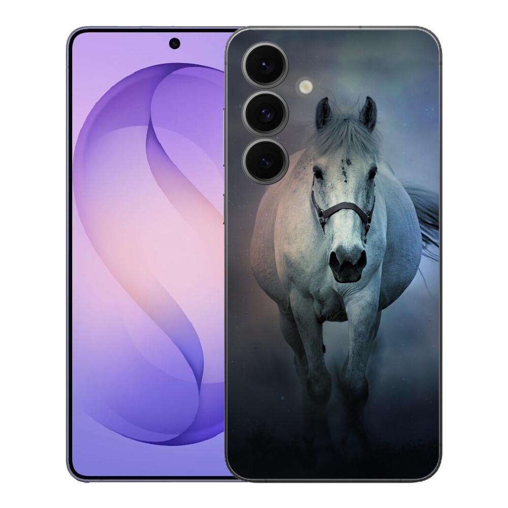 Gélový kryt mmCase na Samsung Galaxy S26 FE - bežiaci biely kôň
