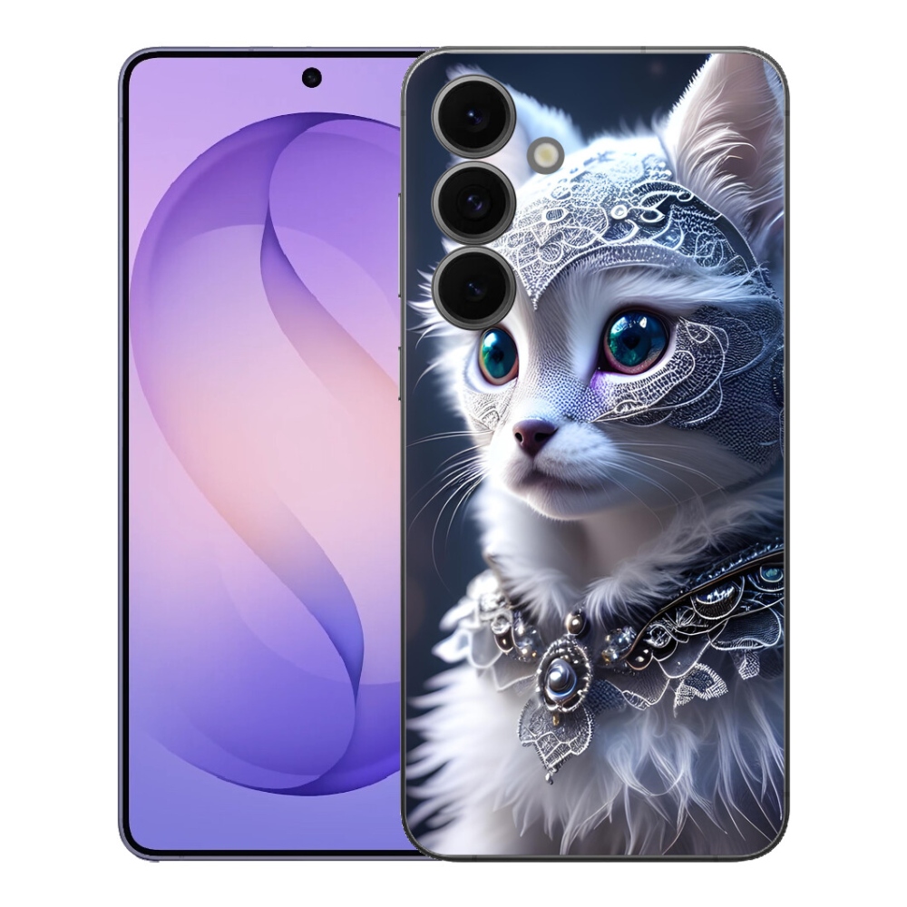 Gélový kryt mmCase na Samsung Galaxy S26 FE - biela mačka