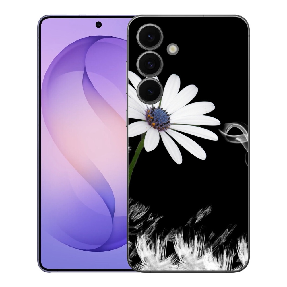 Gélový kryt mmCase na Samsung Galaxy S26 FE - biela kvetina