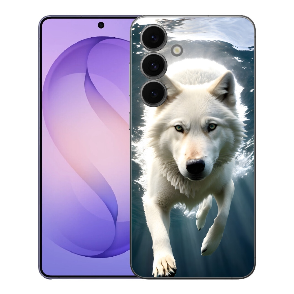 Gélový kryt mmCase na Samsung Galaxy S26 FE - biely vlk