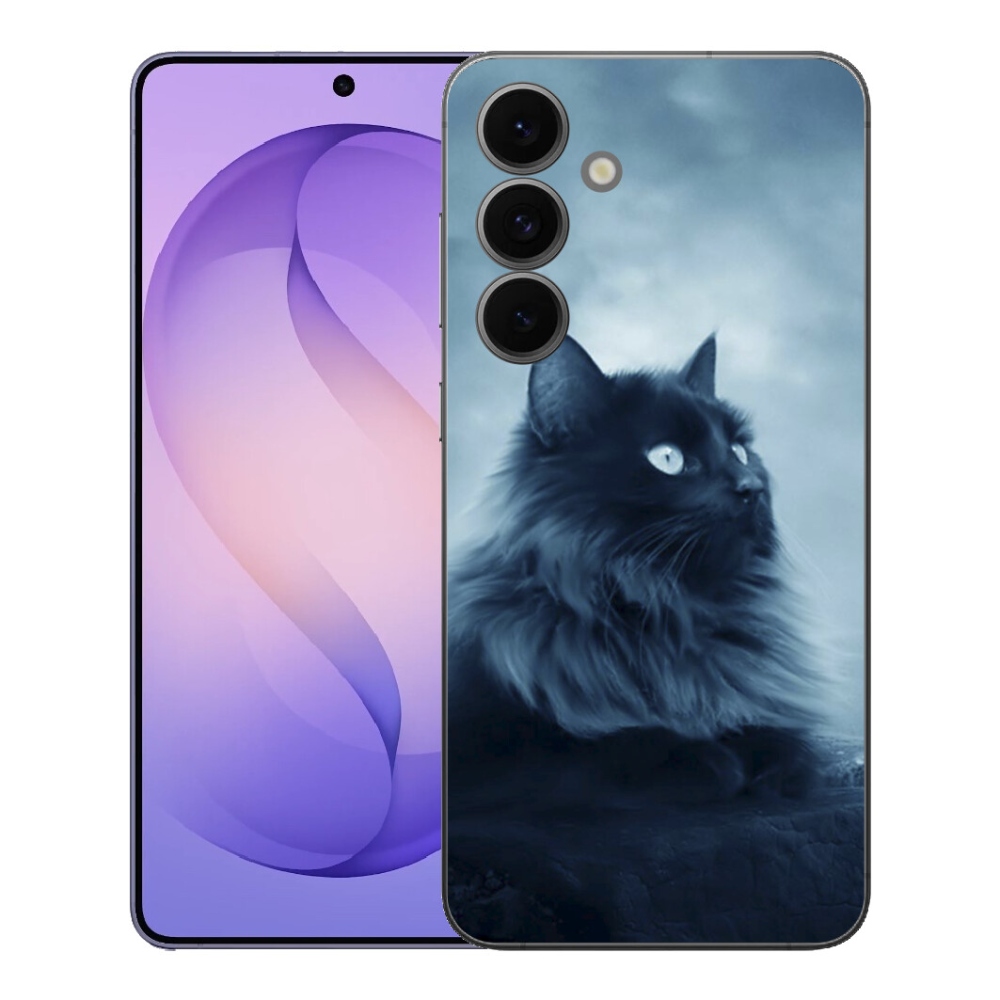 Gélový kryt mmCase na Samsung Galaxy S26 FE - čierna mačka 1