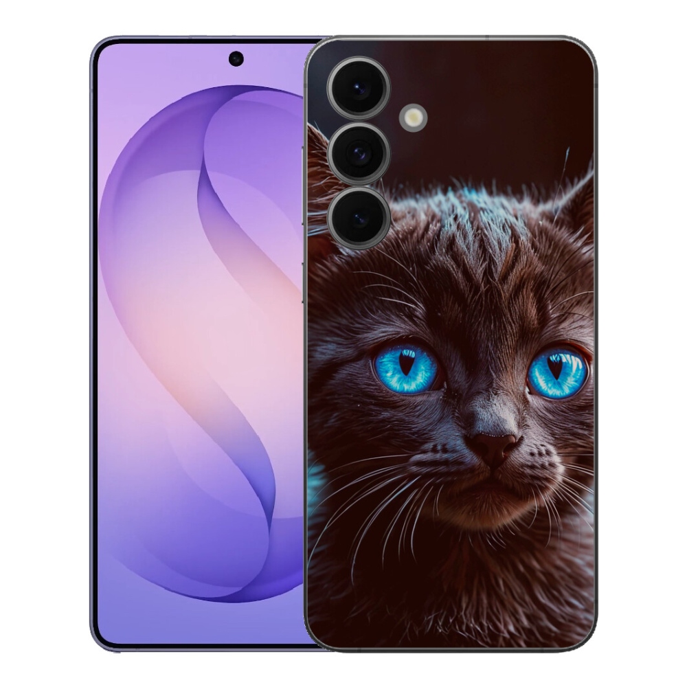 Gélový kryt mmCase na Samsung Galaxy S26 FE - čierne mačiatko 2