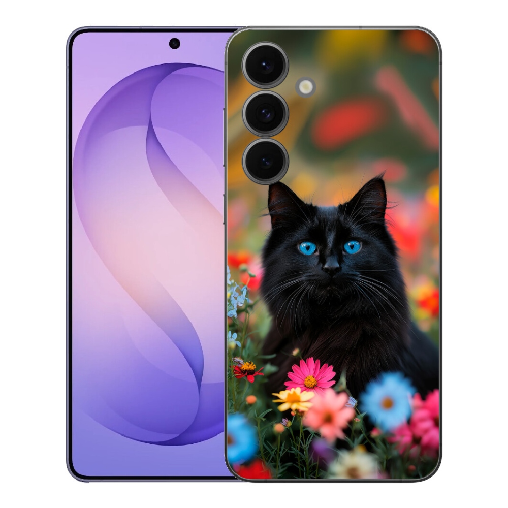 Gélový kryt mmCase na Samsung Galaxy S26 FE - čierne mačiatko 4