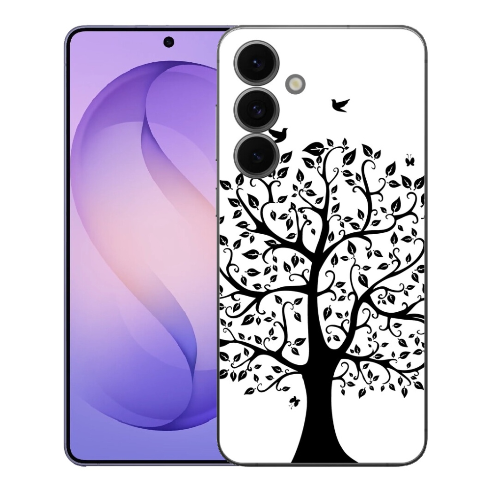 Gélový kryt mmCase na Samsung Galaxy S26 FE - čiernobiely strom