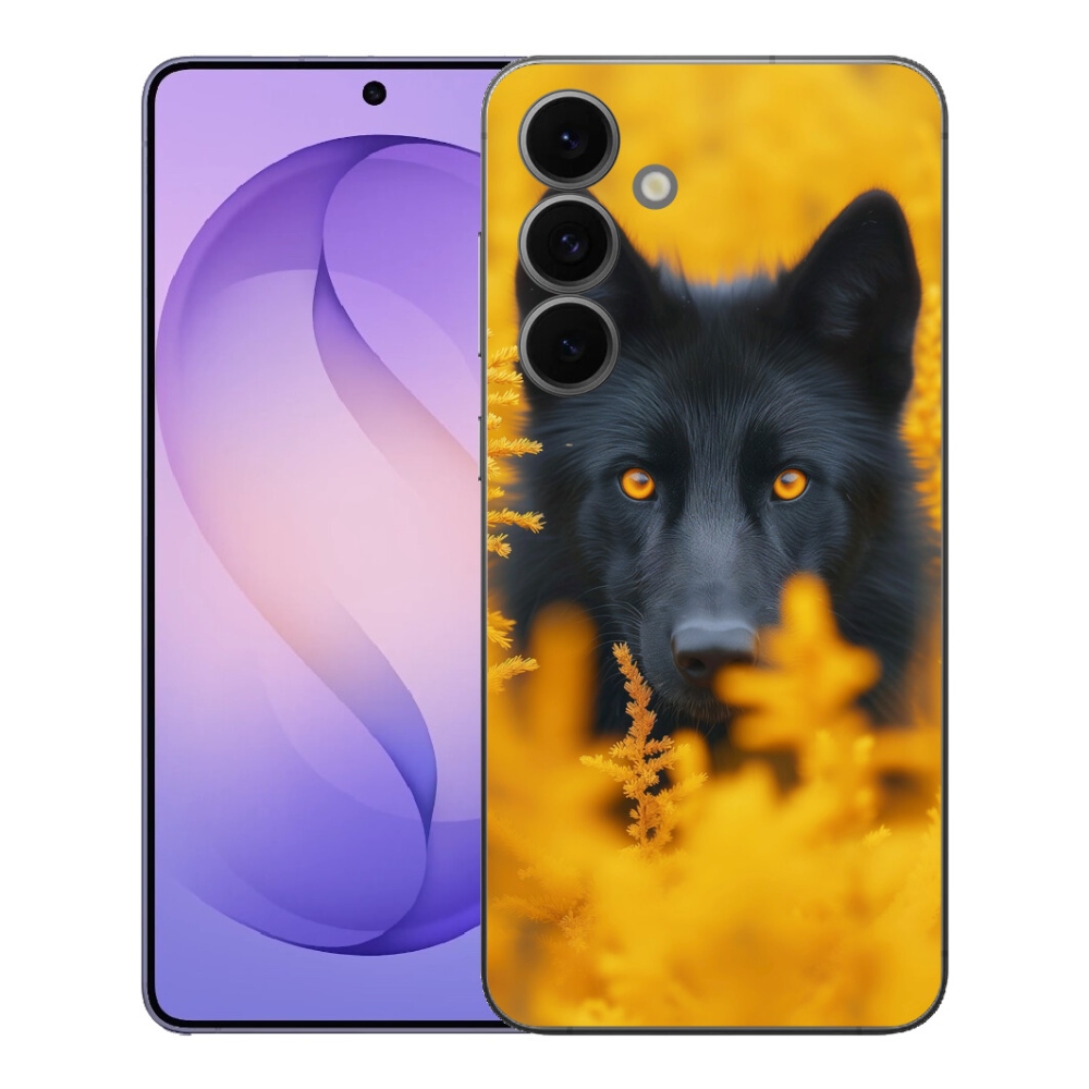 Gélový kryt mmCase na Samsung Galaxy S26 FE - čierny vlk 2