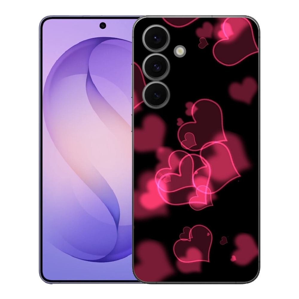 Gélový kryt mmCase na Samsung Galaxy S26 FE - červená srdiečka