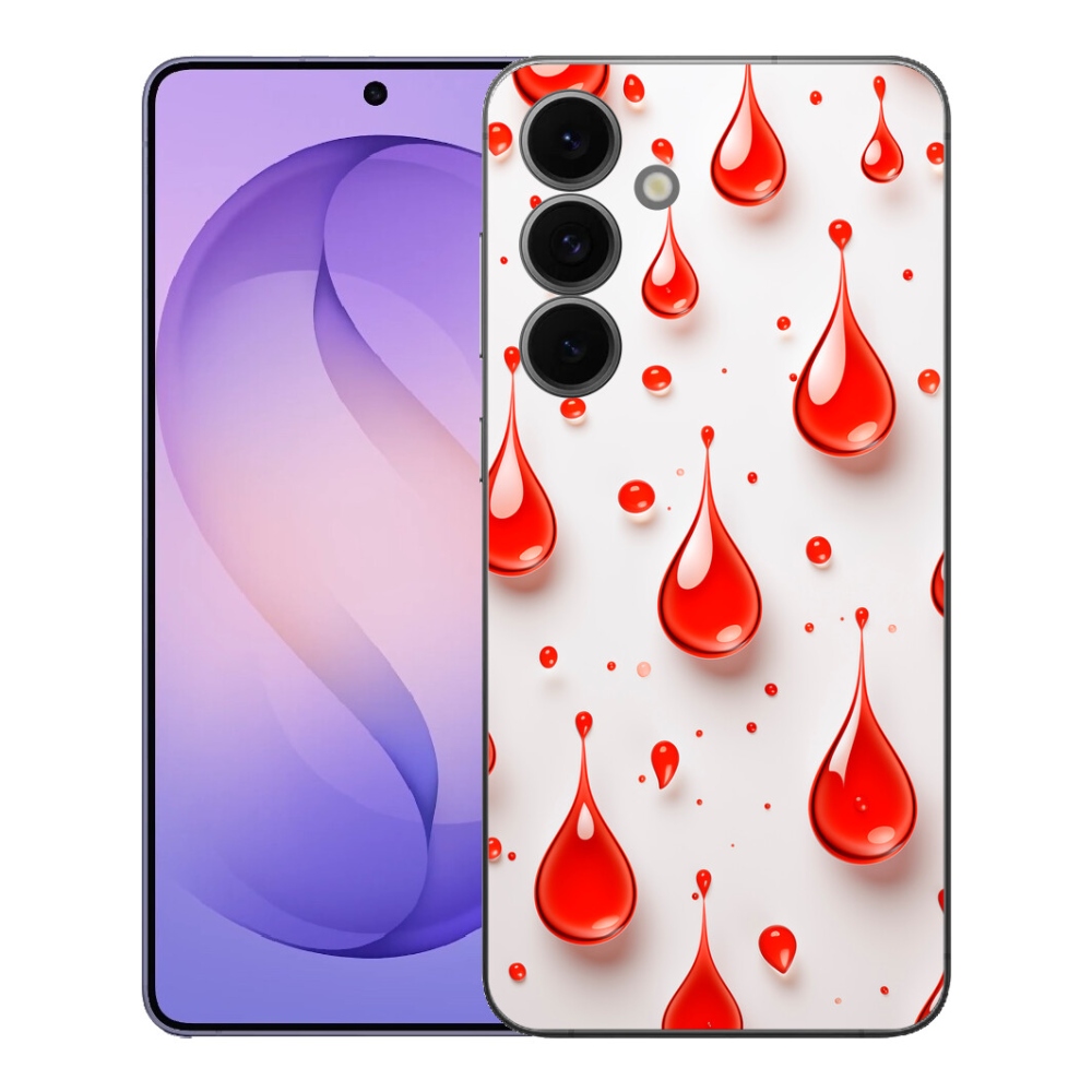 Gélový kryt mmCase na Samsung Galaxy S26 FE - červené kvapky