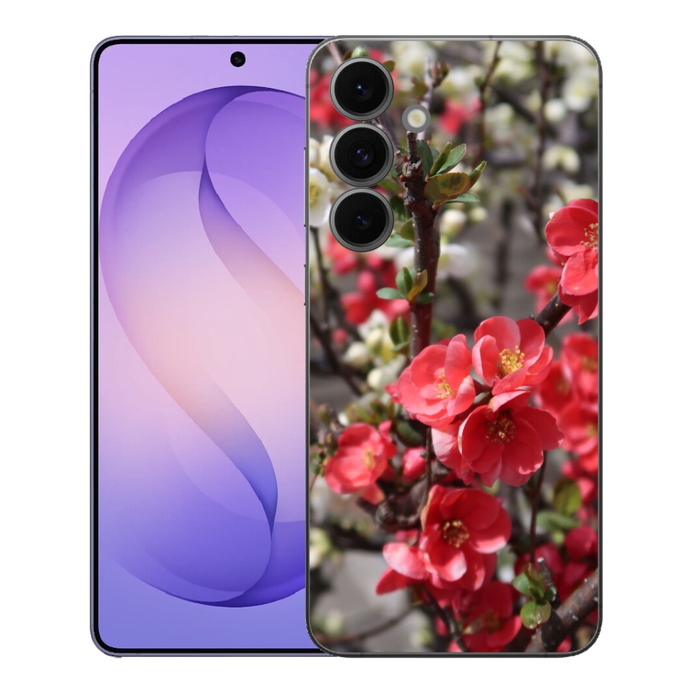 Gélový kryt mmCase na Samsung Galaxy S26 FE - červené kvety