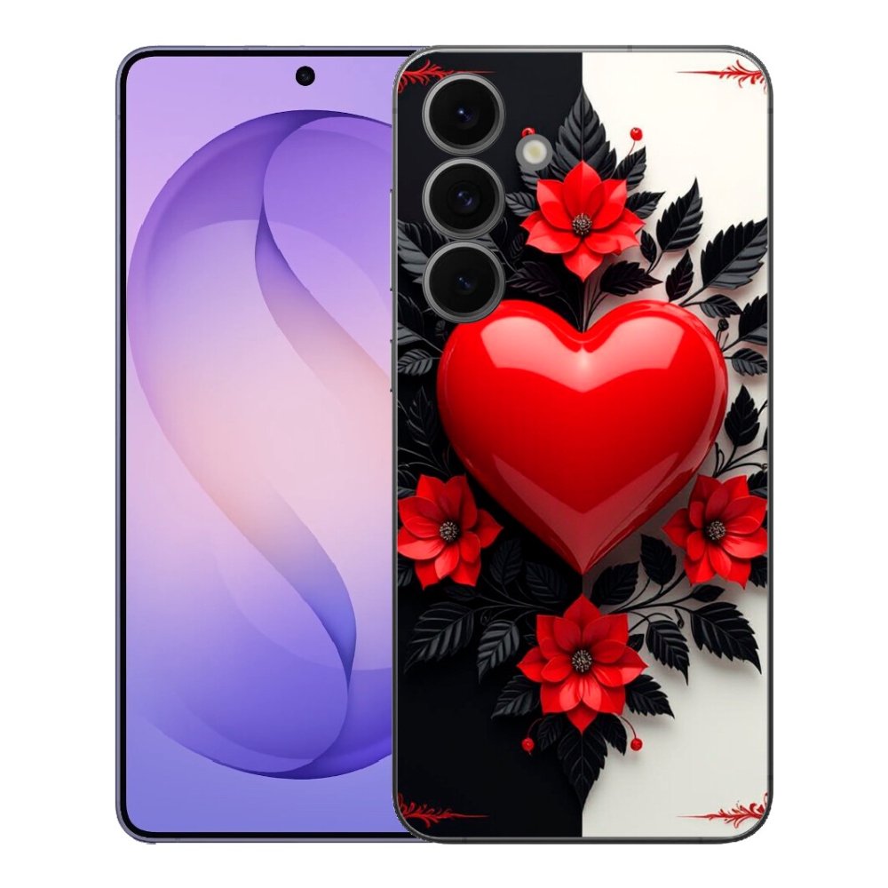 Gélový kryt mmCase na Samsung Galaxy S26 FE - červené srdce