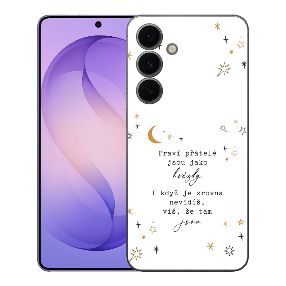 Gélový kryt mmCase na Samsung Galaxy S26 FE - citát 6 biele pozadie