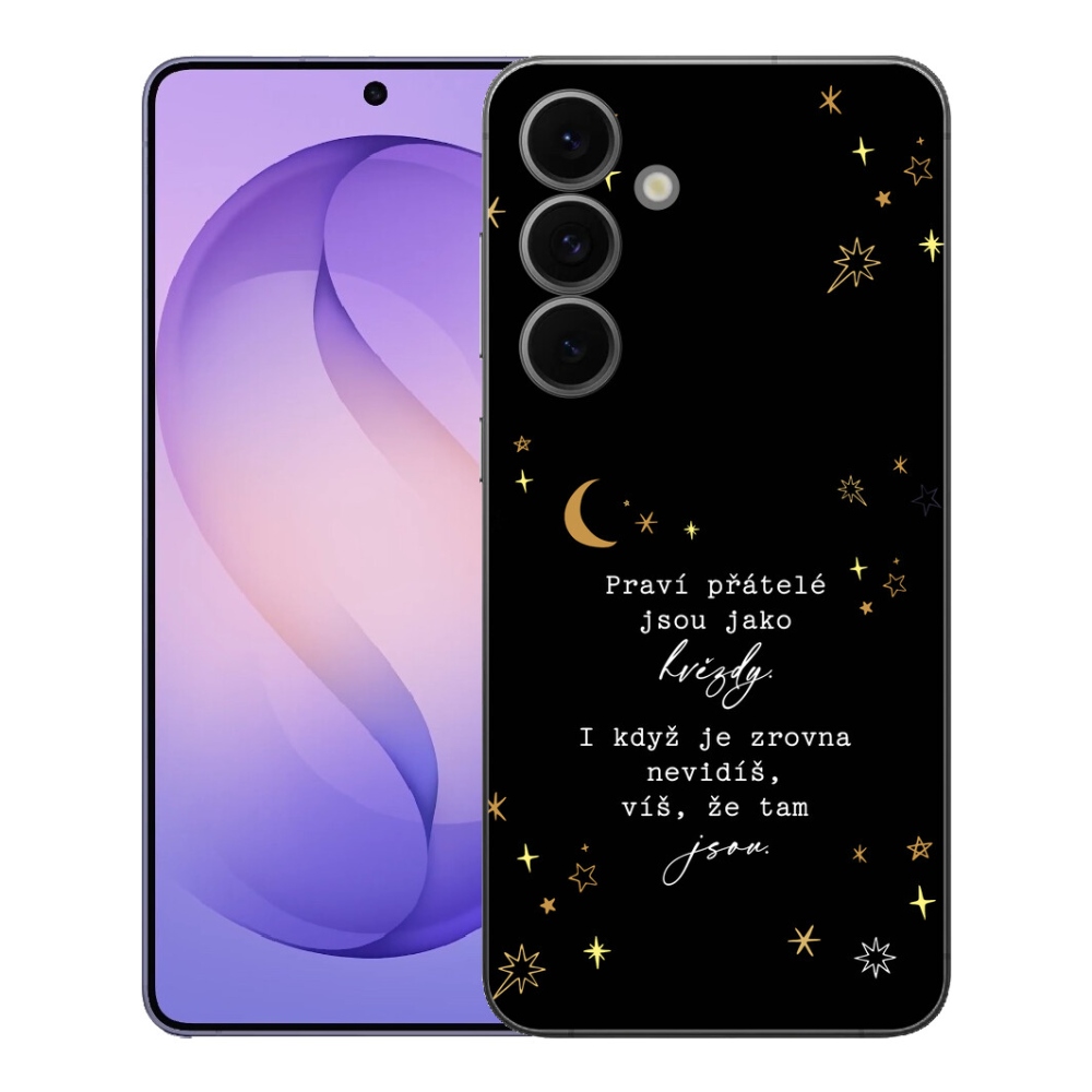 Gélový kryt mmCase na Samsung Galaxy S26 FE - citát 6 čierne pozadie