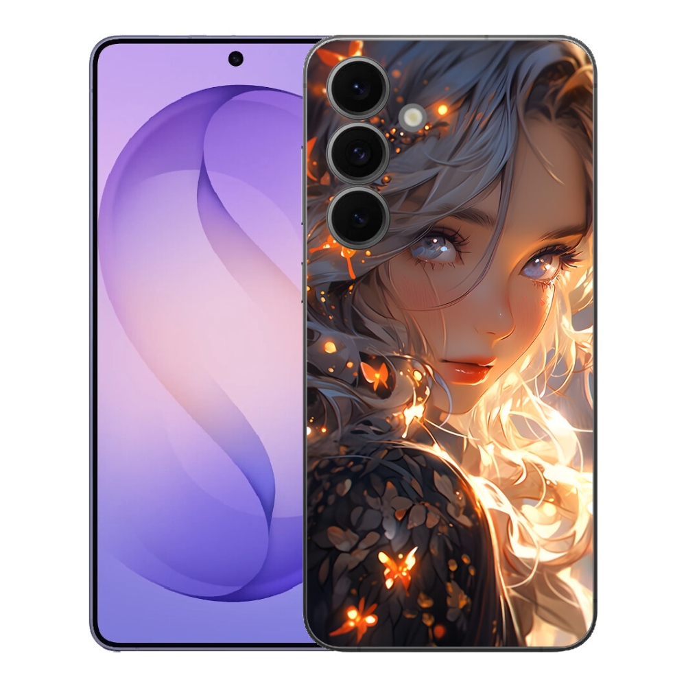 Gélový kryt mmCase na Samsung Galaxy S26 FE - dievča a motýle