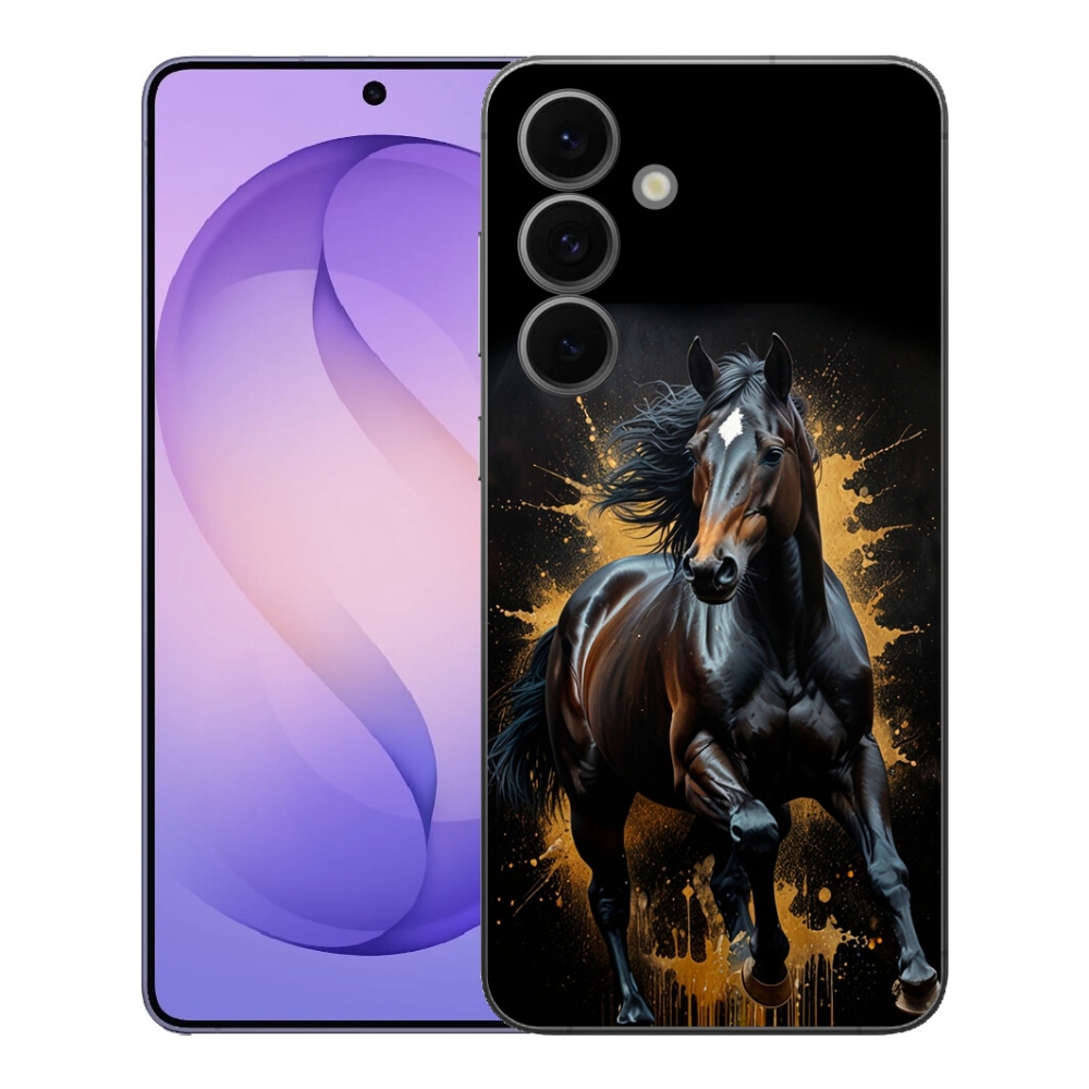 Gélový kryt mmCase na Samsung Galaxy S26 FE - elegantný čierny žrebec
