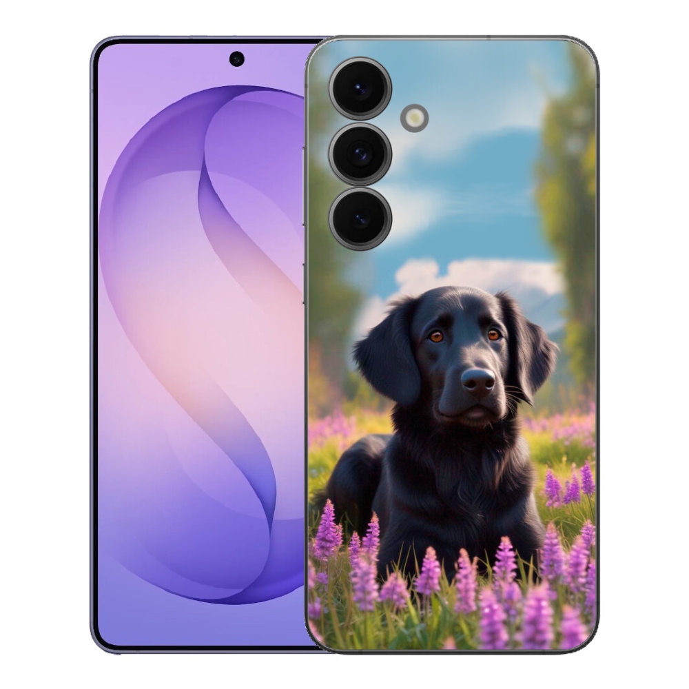 Gélový kryt mmCase na Samsung Galaxy S26 FE - elegantný čierny retriever
