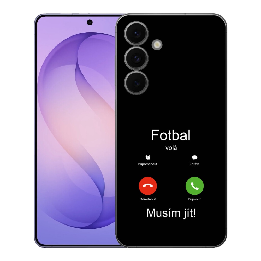 Gélový kryt mmCase na Samsung Galaxy S26 FE - futbal volá čierne pozadie