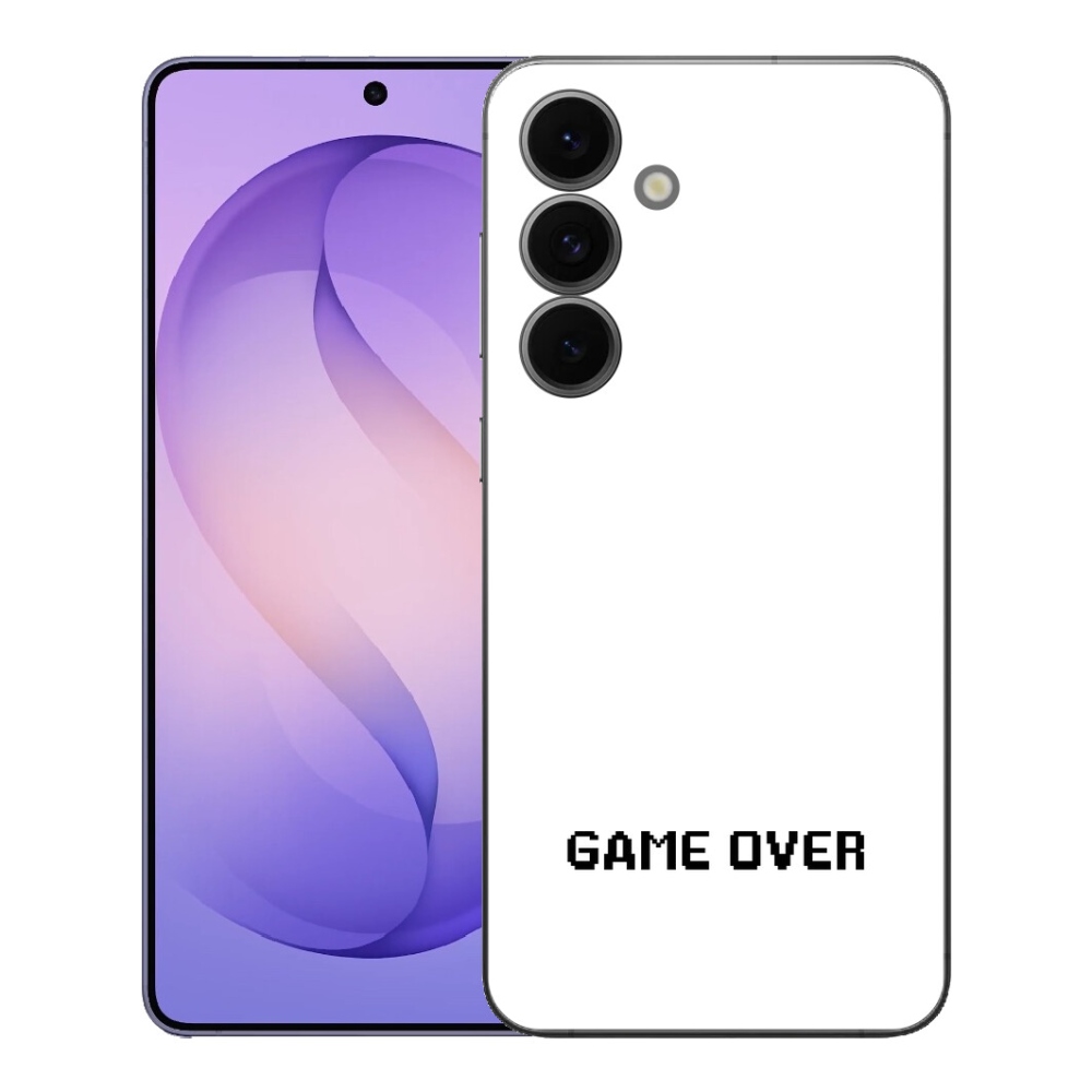 Gélový kryt mmCase na Samsung Galaxy S26 FE - game over biele pozadie