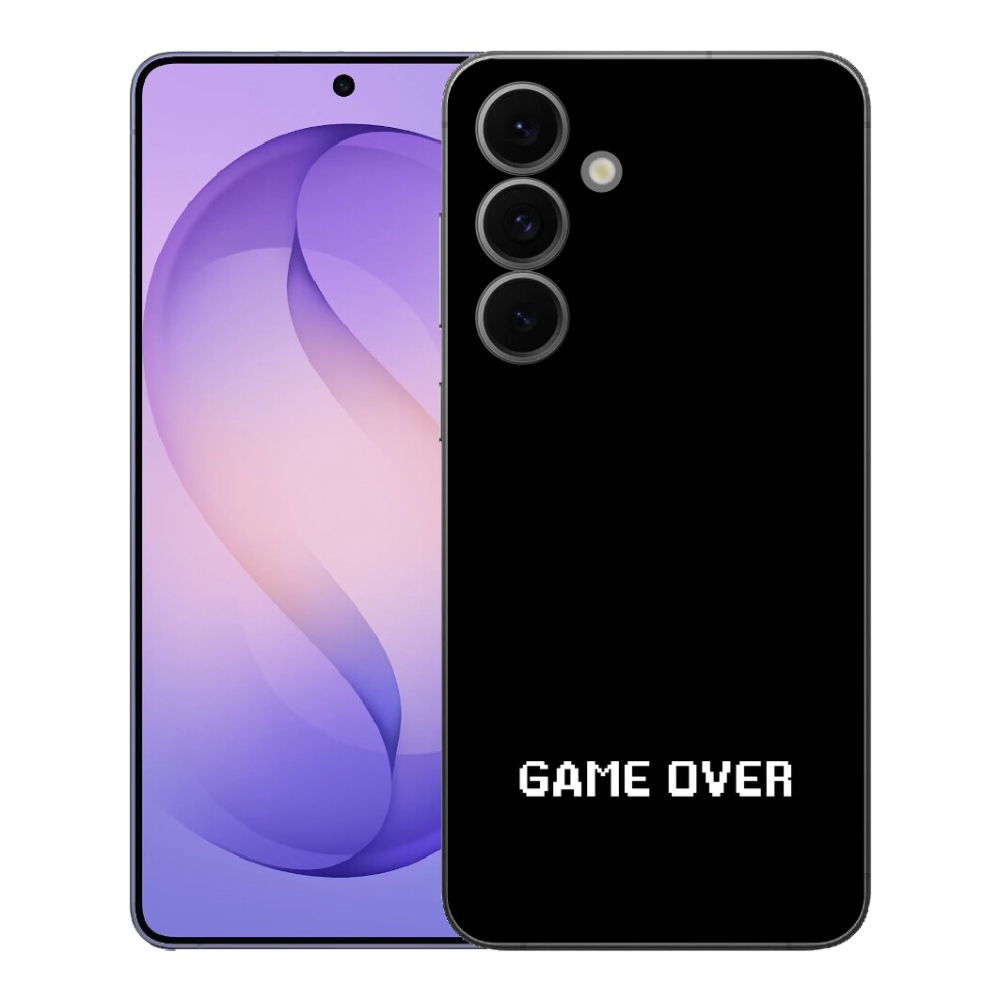 Gélový kryt mmCase na Samsung Galaxy S26 FE - game over čierne pozadie