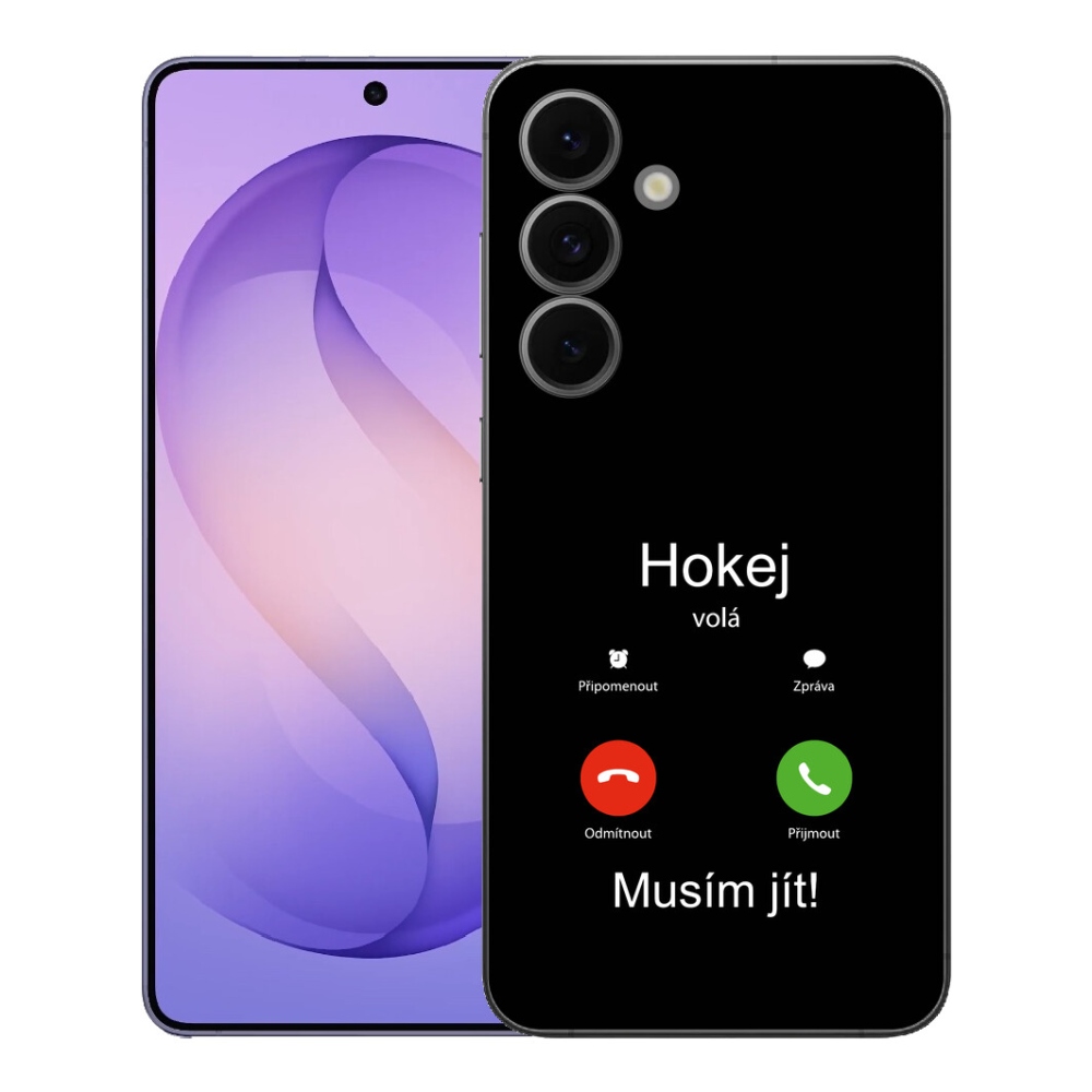 Gélový kryt mmCase na Samsung Galaxy S26 FE - hokej volá čierne pozadie