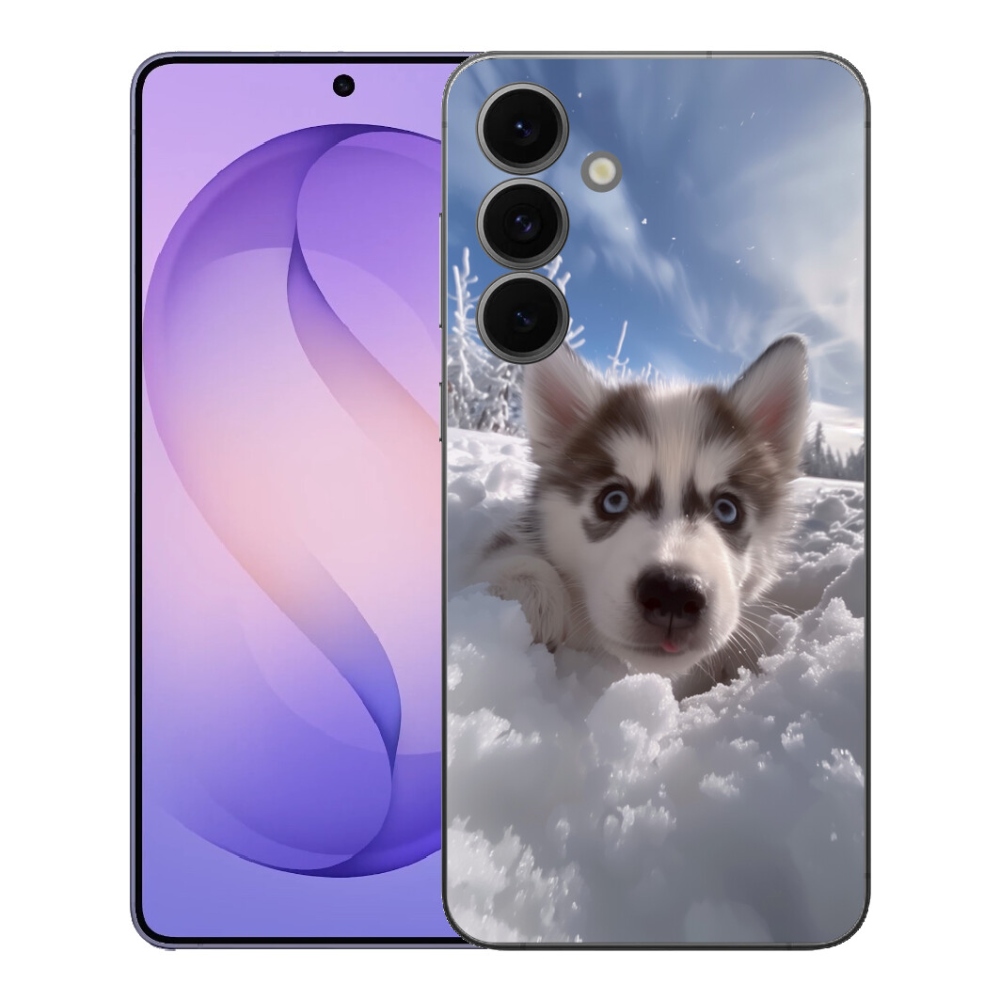 Gélový kryt mmCase na Samsung Galaxy S26 FE - husky v snehu