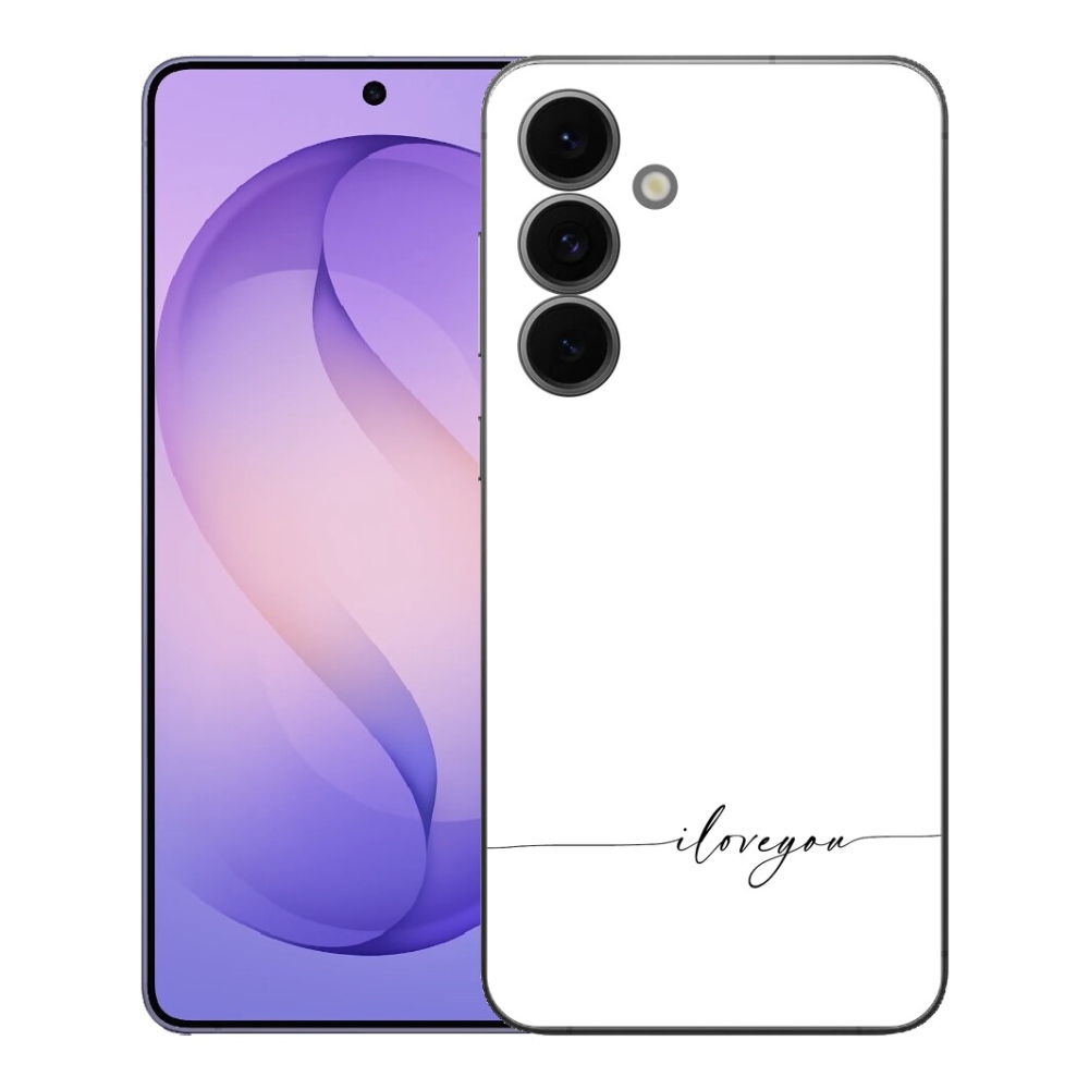 Gélový kryt mmCase na Samsung Galaxy S26 FE - I love you biele pozadie