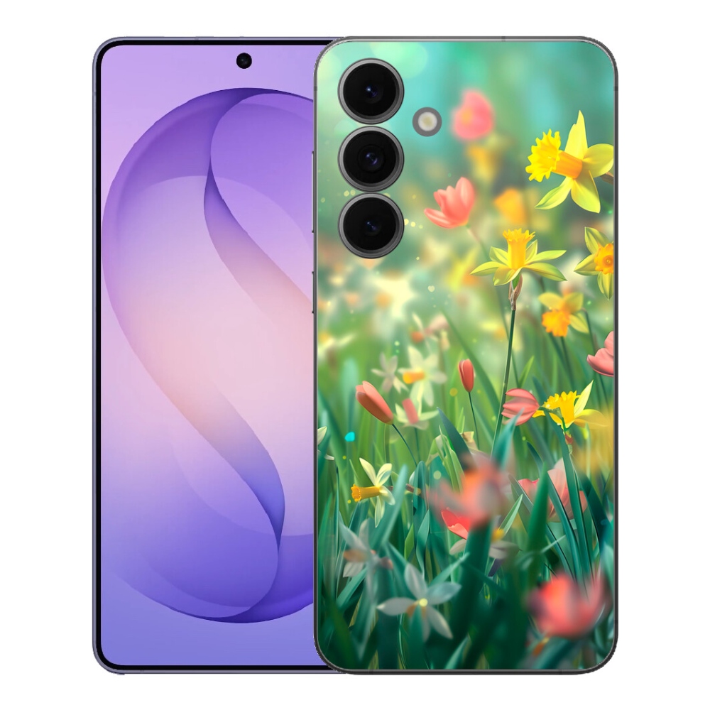 Gélový kryt mmCase na Samsung Galaxy S26 FE - jarné kvety