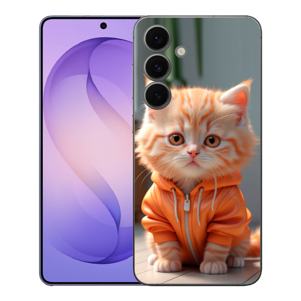 Gélový kryt mmCase na Samsung Galaxy S26 FE - mačiatko v mikine