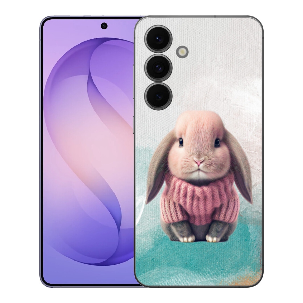 Gélový kryt mmCase na Samsung Galaxy S26 FE - zajačik vo svetri