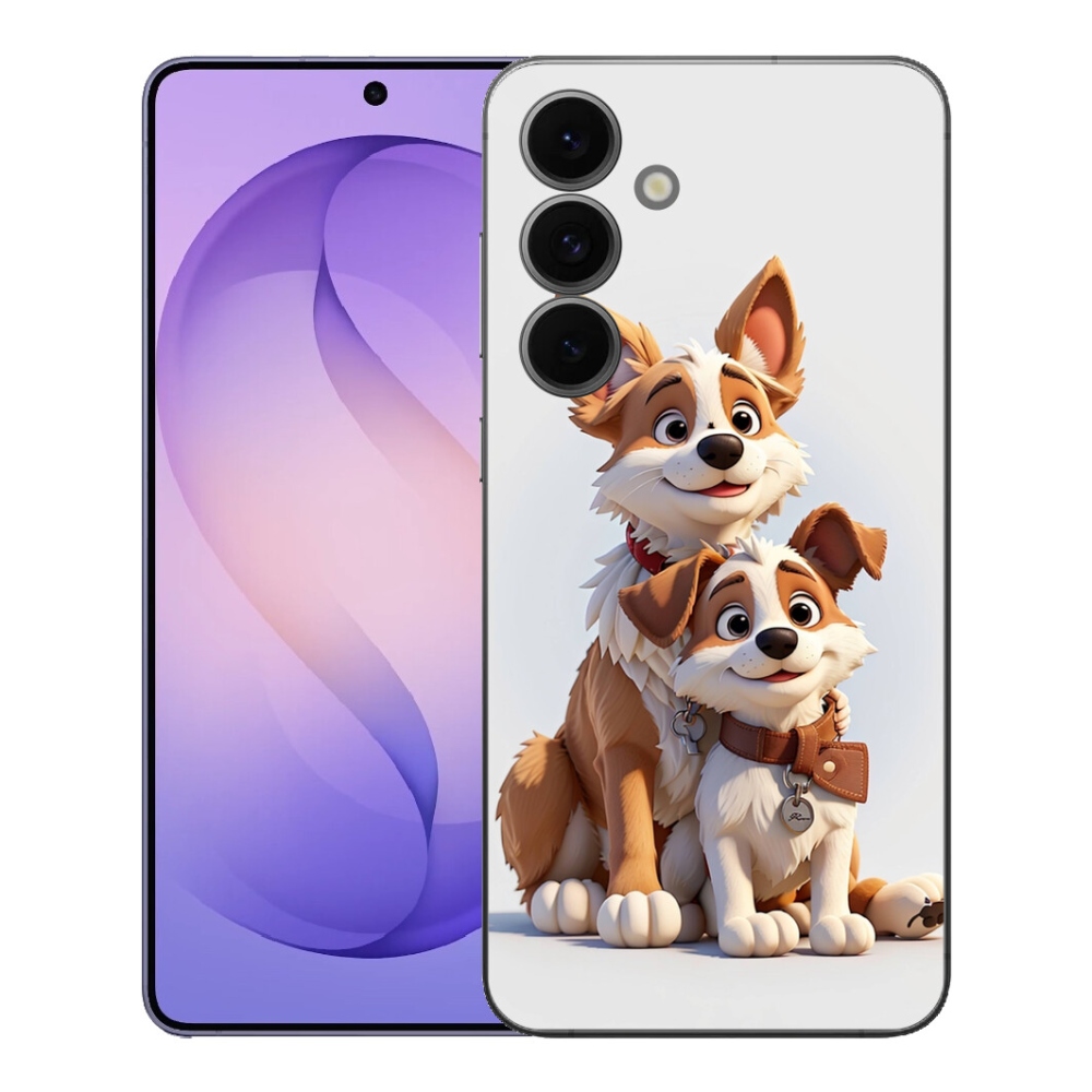 Gélový kryt mmCase na Samsung Galaxy S26 FE - kreslenie psy