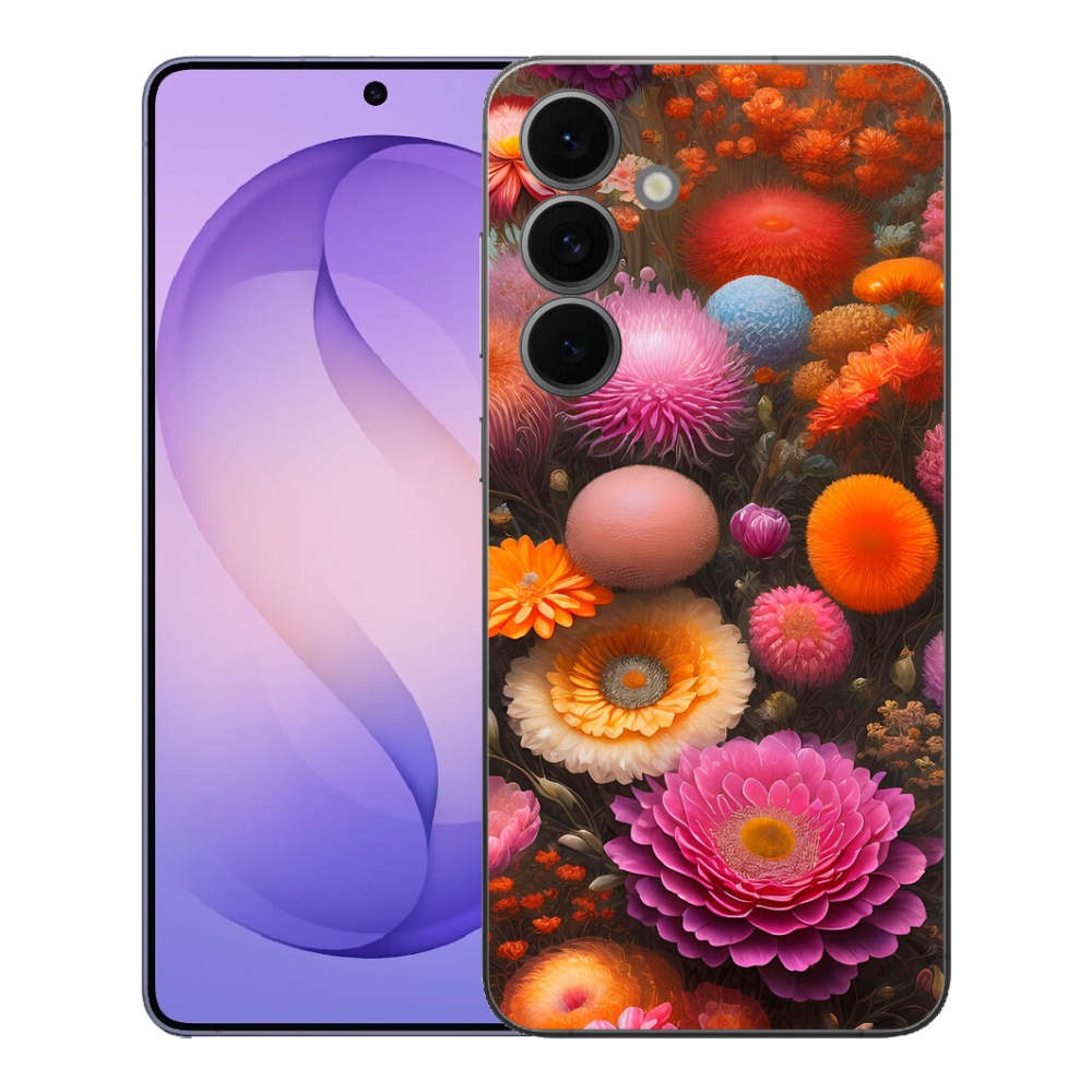 Gélový kryt mmCase na Samsung Galaxy S26 FE - kvetinová kompozícia