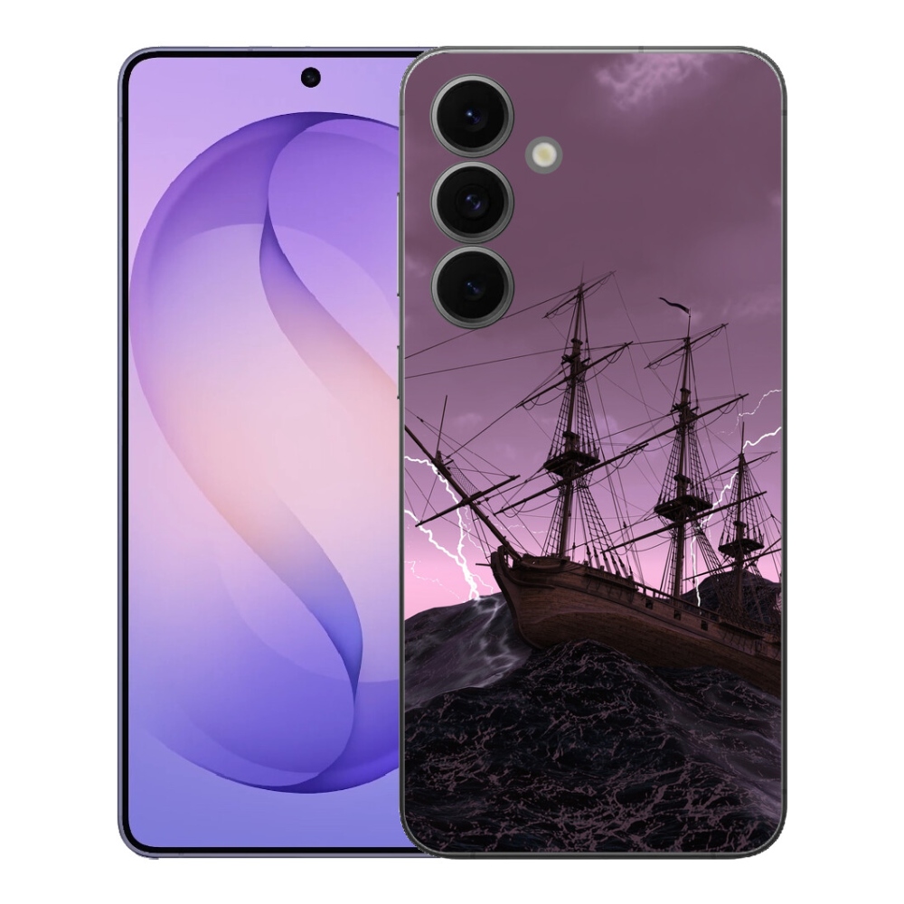 Gélový kryt mmCase na Samsung Galaxy S26 FE - loď v búrke