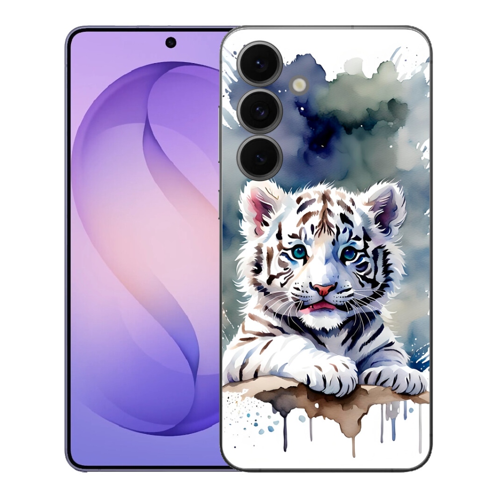 Gélový kryt mmCase na Samsung Galaxy S26 FE - mláďa bieleho tigra