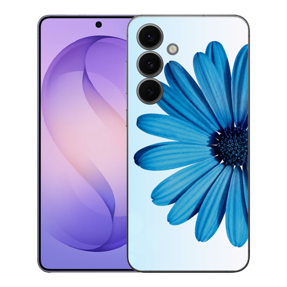 Gélový kryt mmCase na Samsung Galaxy S26 FE - modrá margaréta